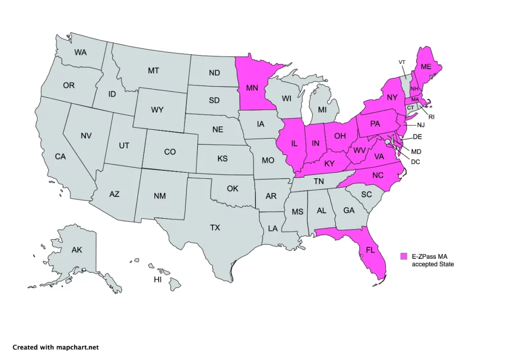 E-ZPass MA Accepted States