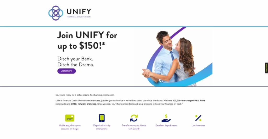 UNIFY Credit Union $150ボーナス