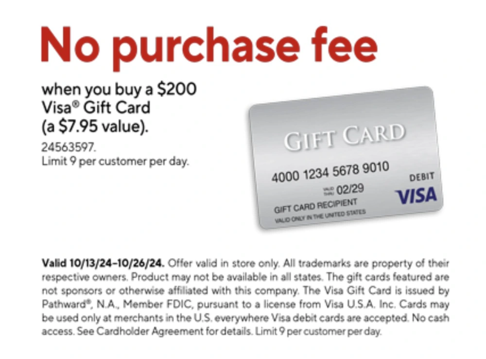 Staples No Purchase Fee GC