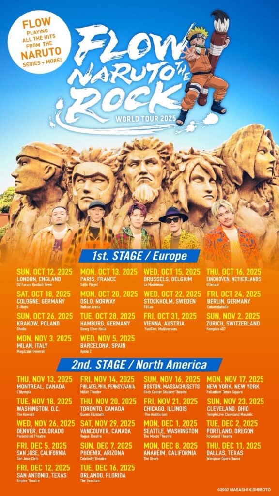 FLOW NARUTO THE ROCK US TOUR 2025