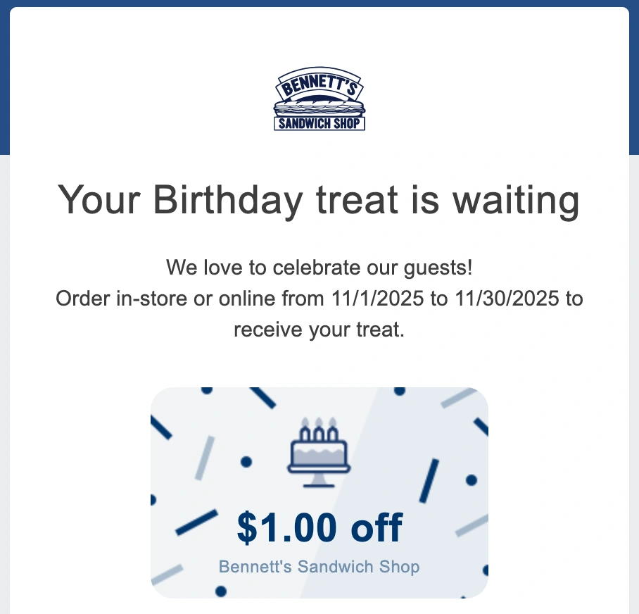 Bennett's Sandwich 2025