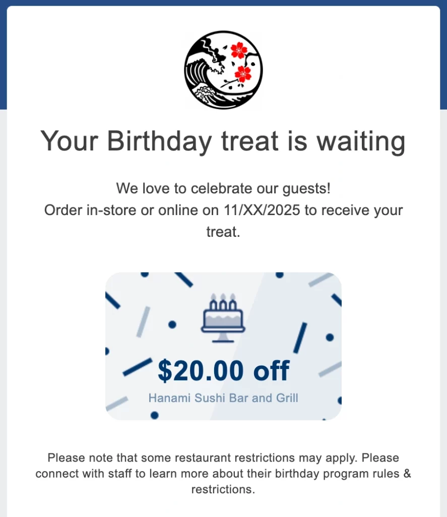 Hanami Birthday Treat 2025