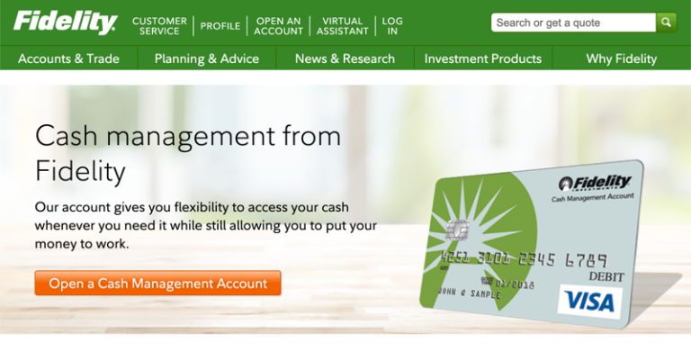 Fidelity Cash Management Debit Card