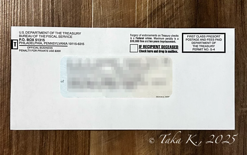 Federal Tax Return Envelop